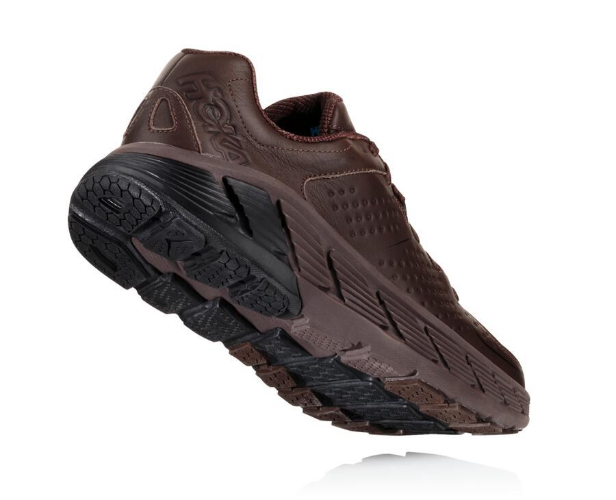 Hoka Australia One One Gaviota Leather - Mens Running Shoes Brown - DJFNR-6839